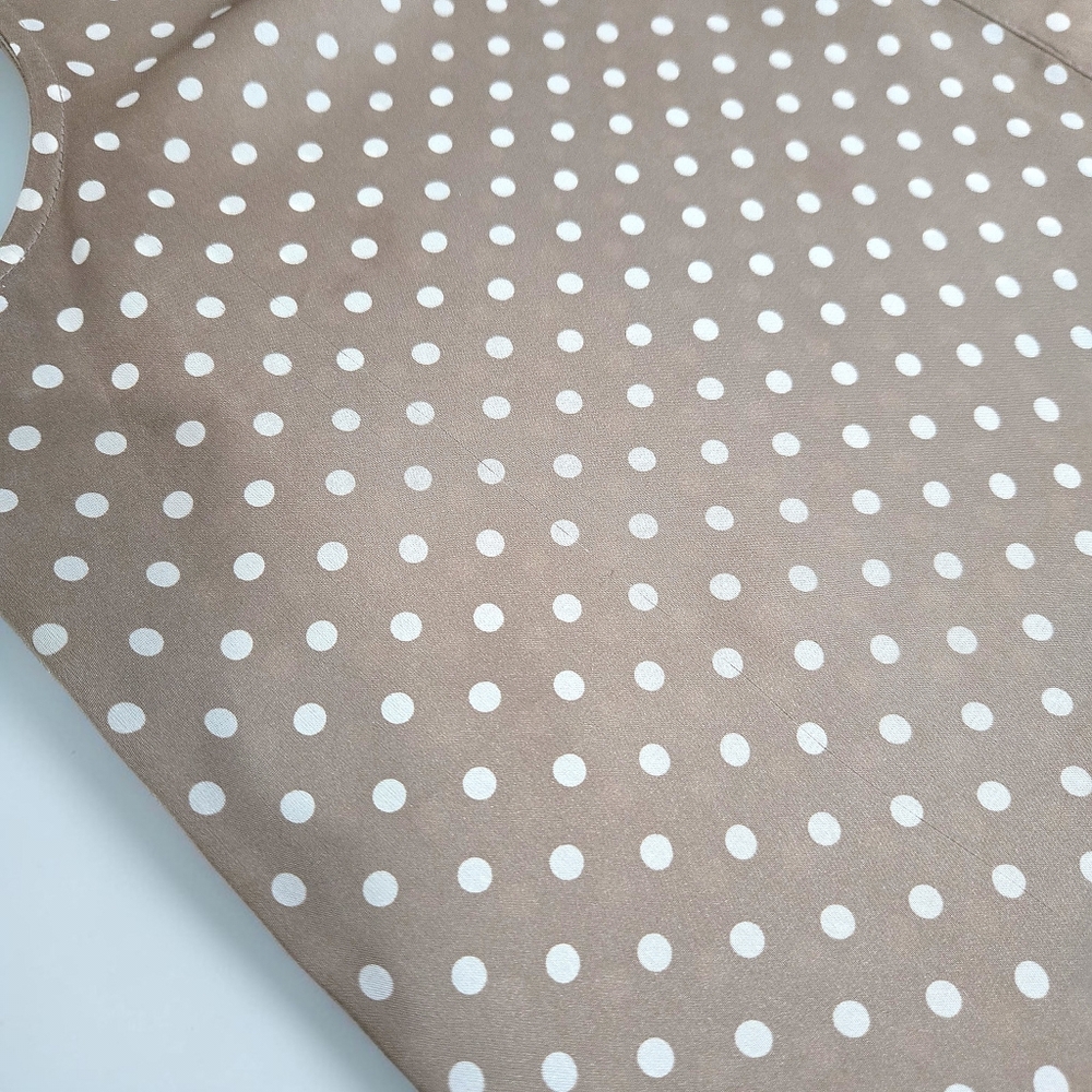 Nine West Suit Separates Polka Dot Ruffle Neck Sleeveless Blouse Size L (L033) - Picture 6 of 8